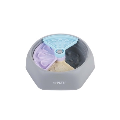 M-Pets Level Up Köpekler için Ayarlanabilir Yavaş Beslenme Kabı 26,2x26,2x8,6cm [S]