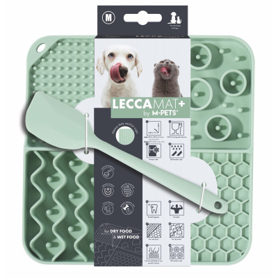 M-Pets Lecca Kedi ve Köpekler için Kaşıklı Yavaş Beslenme Ödül Matı 20,8x20,8 (Yeşil) [M]