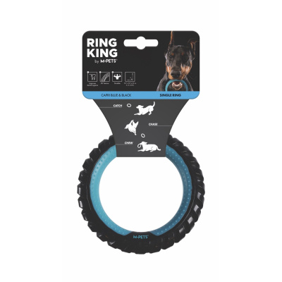 M-Pets Single Ring King Köpek Oyuncağı (Mavi)