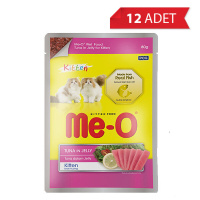 Me-O Jöle İçinde Ton Balıklı Yavru Kedi Konservesi 80gr (12 Adet)