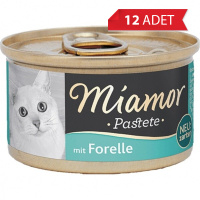 Miamor Pastete Alabalıklı Yetişkin Kedi Konservesi 85gr (12 Adet)