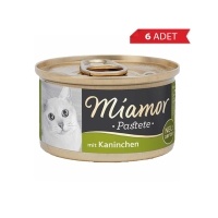 Miamor Pastete Tavşanlı Yetişkin Kedi Konservesi 85gr (6 Adet)
