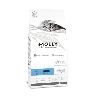 Molly Hipoalerjenik Tavuklu Düşük Tahıllı Yavru Kedi Maması 2kg