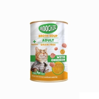 MOOCHIE Tavuk Etli Tahılsız Yetişkin Kedi Çorbası 135ml