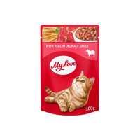 My Love Sos İçinde Dana Etli Yetişkin Kedi Konservesi 100gr