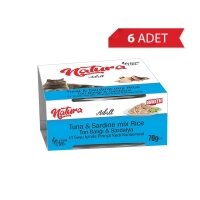 Natura Ton Balıklı ve Sardalyalı Yetişkin Kedi Konservesi 70gr (6 Adet)