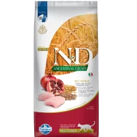 N&D Ancestral Grain Tavuklu ve Narlı Ata Tahıllı Kısırlaştırılmış Kedi Maması 10kg