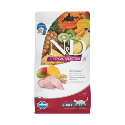 N&D Tropical Selection Tavuklu ve Tropikal Meyveli Yetişkin Kedi Maması 1,5kg