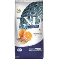 N&D Ocean Ringa Balıklı ve Portakallı Tahılsız Yetişkin Kedi Maması 5kg