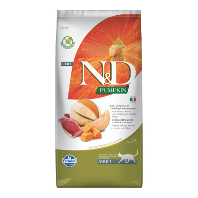 N&D Pumpkin Ördek Etli Bal Kabaklı ve Kavunlu Tahılsız Yetişkin Kedi Maması 5kg