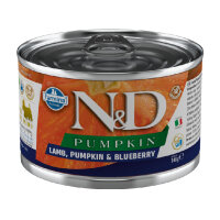 N&D Pumpkin Bal Kabaklı Kuzulu ve Yaban Mersinli Küçük Irk Tahılsız Yetişkin Köpek Konservesi 140gr