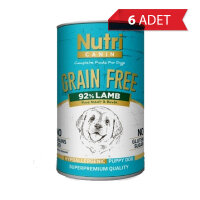 Nutri Canin Kuzulu ve Patatesli Tahılsız Yavru Köpek Konservesi 400gr (6 Adet)