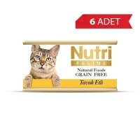 Nutri Feline Tavuk Etli Tahılsız Yetişkin Kedi Konservesi 85gr (6 Adet)