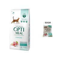 Optimeal Hindi Etli ve Yulaflı Kısırlaştırılmış Tester Kedi Maması 50gr