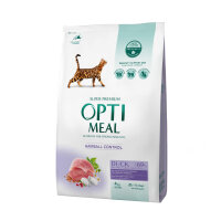 Optimeal Evde Yaşayan Kediler için Tüy Yumağı Önleyici Ördek Etli Yetişkin Kedi Maması 4kg