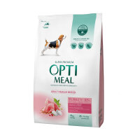 Optimeal Hindi Etli Orta Irk Yetişkin Köpek Maması 4kg