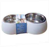 Pawise Köpekler için İkili Çelik Melamin Gövdeli  Mama ve Su Kabı 1100ml