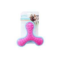 Pawise Sesli Kauçuk Bumerang Köpek Oyuncağı 16cm (Pembe Mavi)