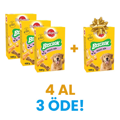 Pedigree Biscrok Multi Mix Köpek Ödül Maması 500gr (4 Al 3 Öde)