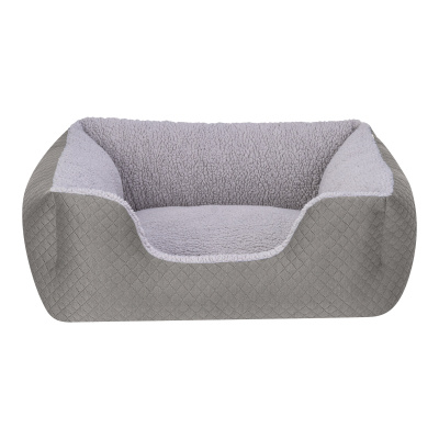 Pet Comfort Echo Peluş Kedi ve Köpek Yatağı 60x50cm (Gri) [S]