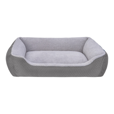 Pet Comfort Bravo Duo Peluş Köpek Yatağı 90x70cm (Gri) [L]