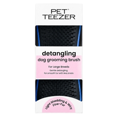 PET TEEZER Detangling Dolaşık Açıcı Büyük Irk Köpek Bakım Fırçası 14,7x6,4cm (Siyah)