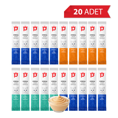 Petlebi Karışık Çeşitli Krema Kedi Ödül Maması 14gr (20 Adet)