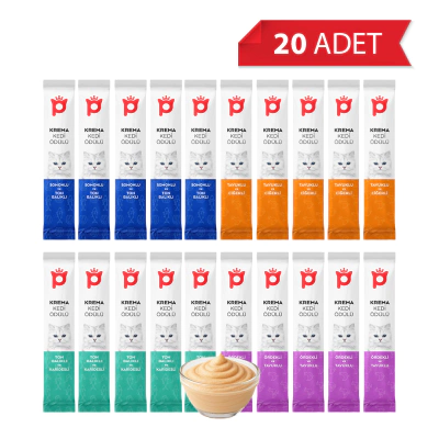 Petlebi Karışık Çeşitli Krema Kedi Ödül Maması 14gr (20 Adet)