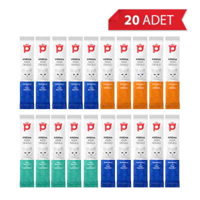 Petlebi Karışık Çeşitli Krema Kedi Ödül Maması 14gr (20 Adet)