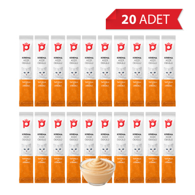 Petlebi Tavuklu ve Ciğerli Krema Kedi Ödül Maması 14gr (20 Adet)