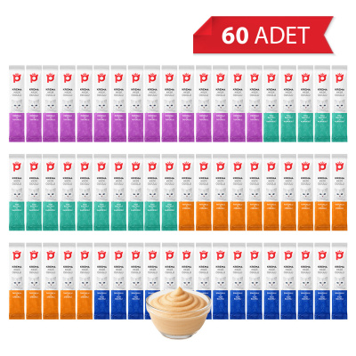Petlebi Karışık Çeşitli Krema Kedi Ödül Maması 14gr (60 Adet)