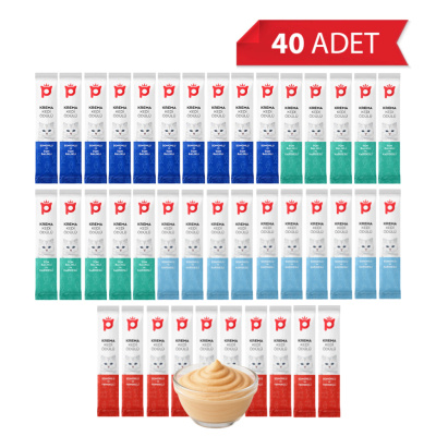 Petlebi Karışık Deniz Lezzetleri Krema Kedi Ödül Maması 14gr (40 Adet)