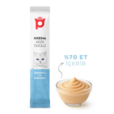 Petlebi Somonlu ve Karidesli Krema Kedi Ödül Maması 14gr