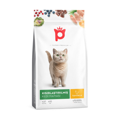 Petlebi Tavuklu Kısırlaştırılmış Kedi Maması 2kg