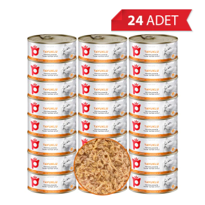 Petlebi Sos İçinde Tiftiklenmiş Taze Tavuk Etli Kedi Konservesi 70gr (24 Adet)