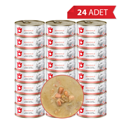 Petlebi Sos İçinde Parça Taze Somonlu Kedi Konservesi 70gr (24 Adet)