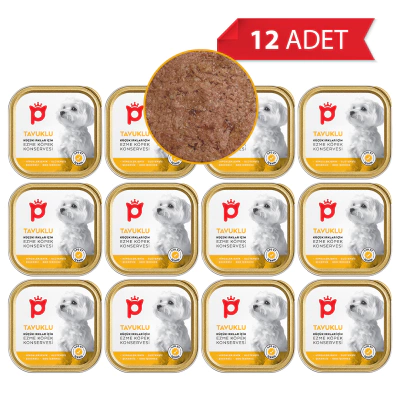 Petlebi Tavuklu Küçük Irklar İçin Ezme Köpek Konservesi 100gr (12 Adet)