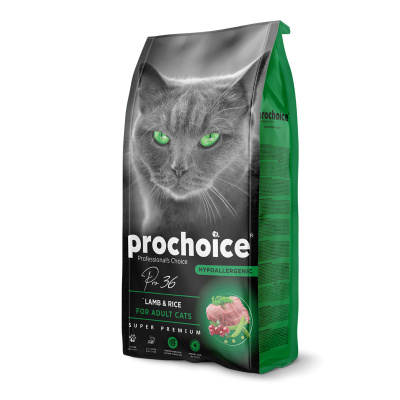 ProChoice Pro 36 Kuzulu ve Pirinçli Düşük Tahıllı Yetişkin Kedi Maması 15kg