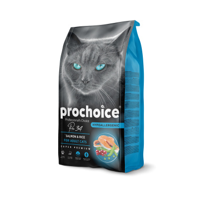 ProChoice 34 Somonlu ve Pirinçli Düşük Tahıllı Yetişkin Kedi Maması 2kg