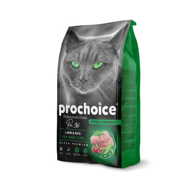 ProChoice Pro 36 Kuzulu ve Pirinçli Düşük Tahıllı Yetişkin Kedi Maması 2kg