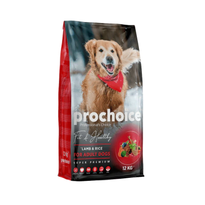 ProChoice Fit & Healthy Kuzulu ve Pirinçli Yetişkin Köpek Maması 12kg