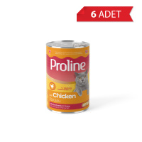 Proline Sos İçinde Parça Tavuk Etli Yetişkin Kedi Konservesi 400gr (6 Adet)