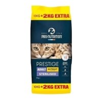 PRO-NUTRITION Prestige Tavuklu Tüy Yumağı Önleyici Kısırlaştırılmış Kedi Maması 10+2kg HEDİYE!