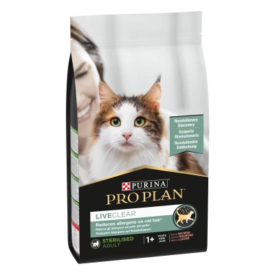 Pro Plan LiveClear Somonlu Alerjen Azaltan Kısırlaştırılmış Kedi Maması 1,4kg