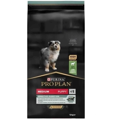Pro Plan Puppy Medium Sensitive Digestion Kuzulu ve Pirinçli Orta Irk Yavru Köpek Maması 12kg