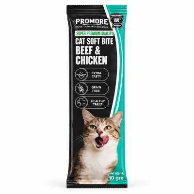 Promore Sığır Etli ve Tavuklu Taneli Kedi Ödül Maması 10gr