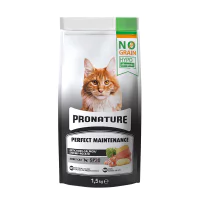 Pronature Hypo-Allergenic Tahılsız Somonlu Karidesli ve Enginarlı Yetişkin Kedi Maması 1,5kg