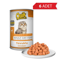 Quik Tavuklu Yetişkin Kedi Konservesi 415gr (6 Adet)