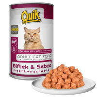 Quik Biftekli ve Sebzeli Yetişkin Kedi Konservesi 415gr