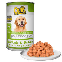 Quik Biftekli ve Sebzeli Yetişkin Köpek Konservesi 415gr